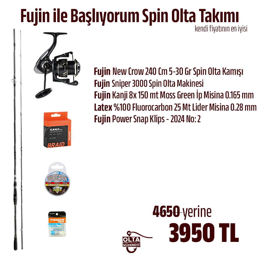 Fujin ile Başlıyorum Spin Olta Takımı