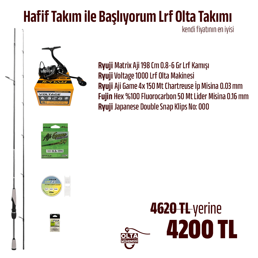 Hafif Takım İle Başlıyorum Lrf Olta Takımı