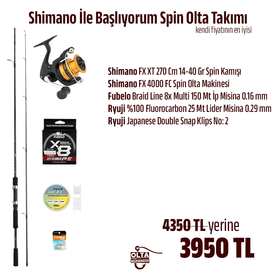 Shimano İle Başlıyorum Spin Olta Takımı