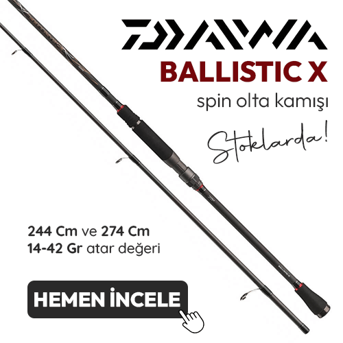 Daiwa Ballistic X Kamışlar Stoklarda!