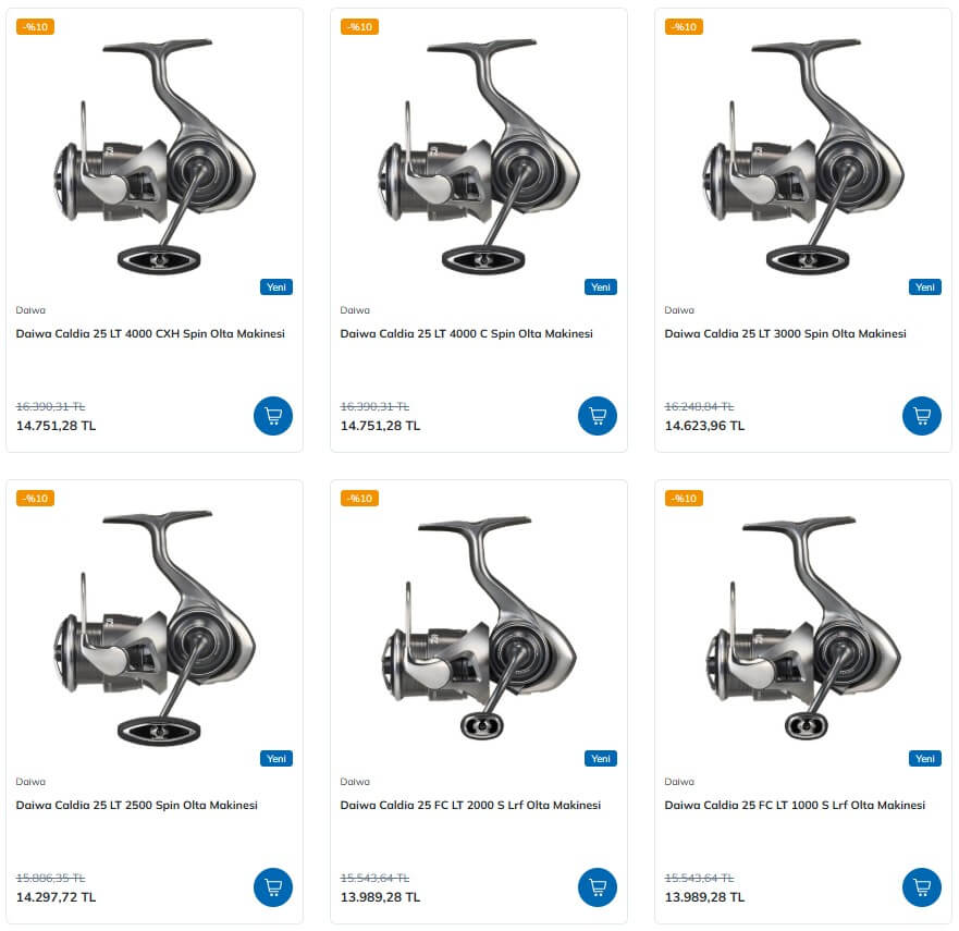 Daiwa Caldia 25 LT fiyat listesi