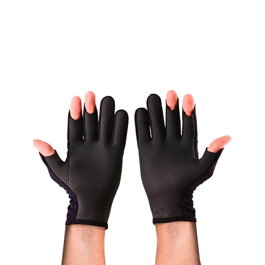 Fujin Pro Angler S24 Titanium Gloves Black Gold Spin Eldiveni