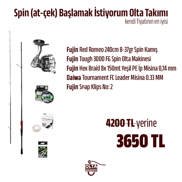 Spin (at-çek) Başlamak İstiyorum Olta Takımı