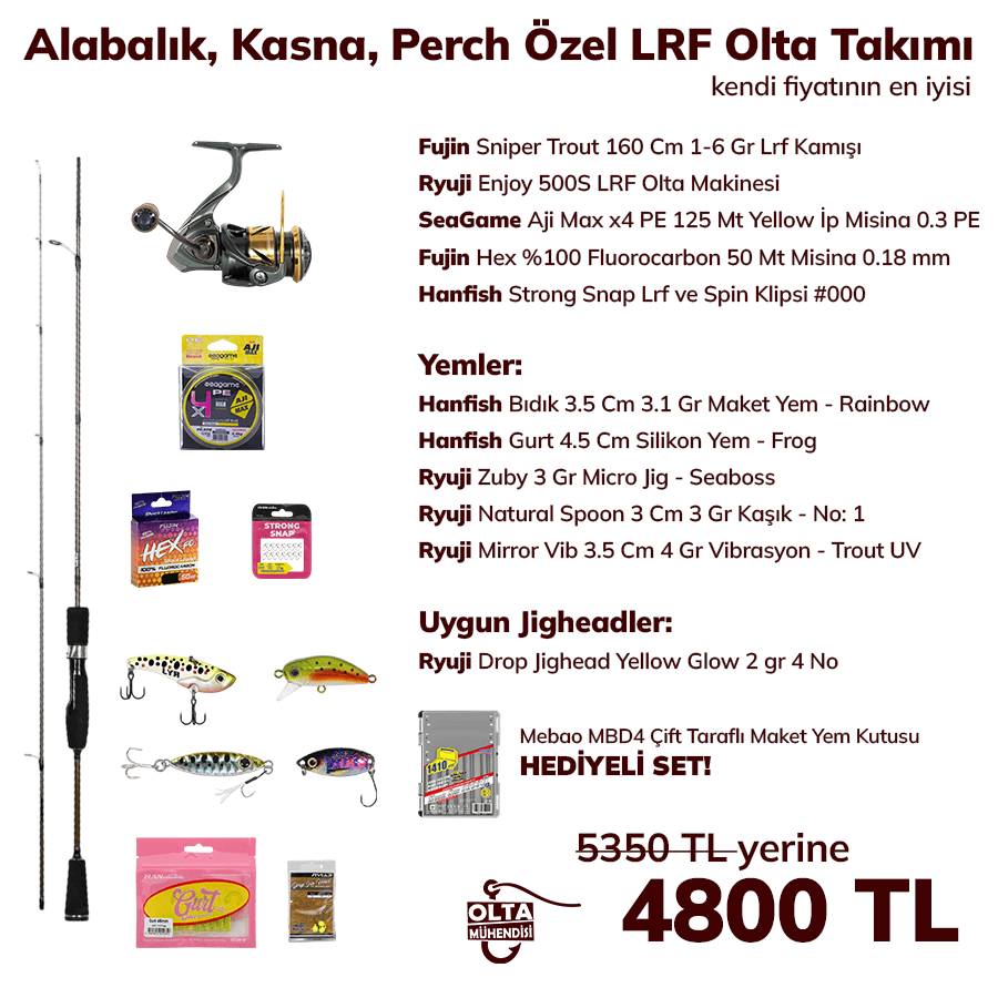 Alabalık - Kasna - Perch Özel Lrf Olta Takımı