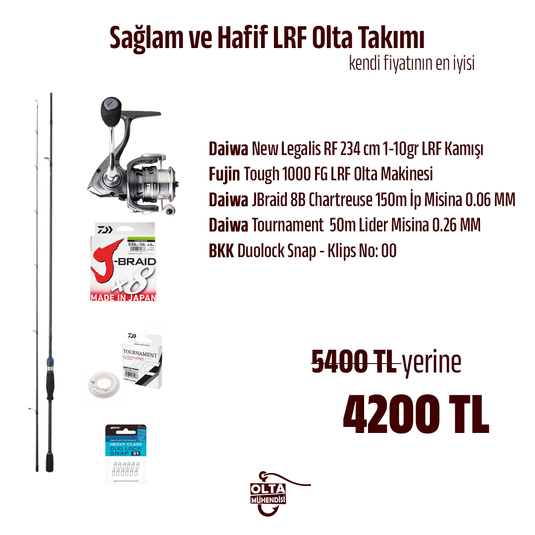 Sağlam ve Hafif LRF Olta Takımı