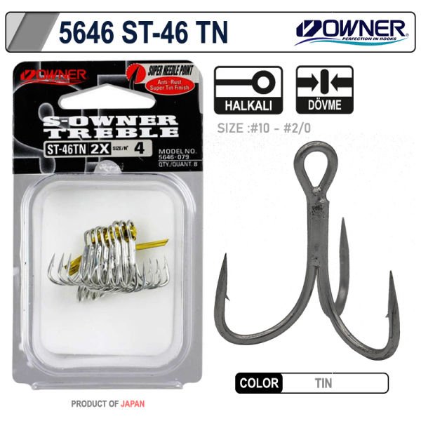 Owner 5646 St-46tn Tin Maket Balık İğnesi