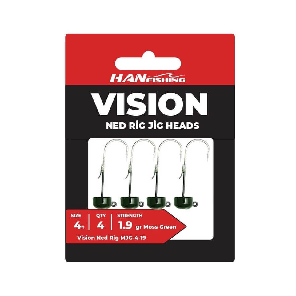 Hanfish Vision Ned Rig Moss Green Jighead