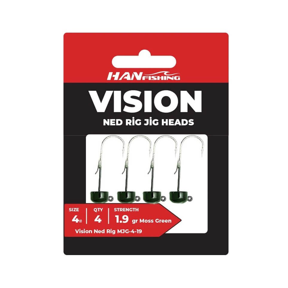 Hanfish Vision Ned Rig Moss Green Jighead