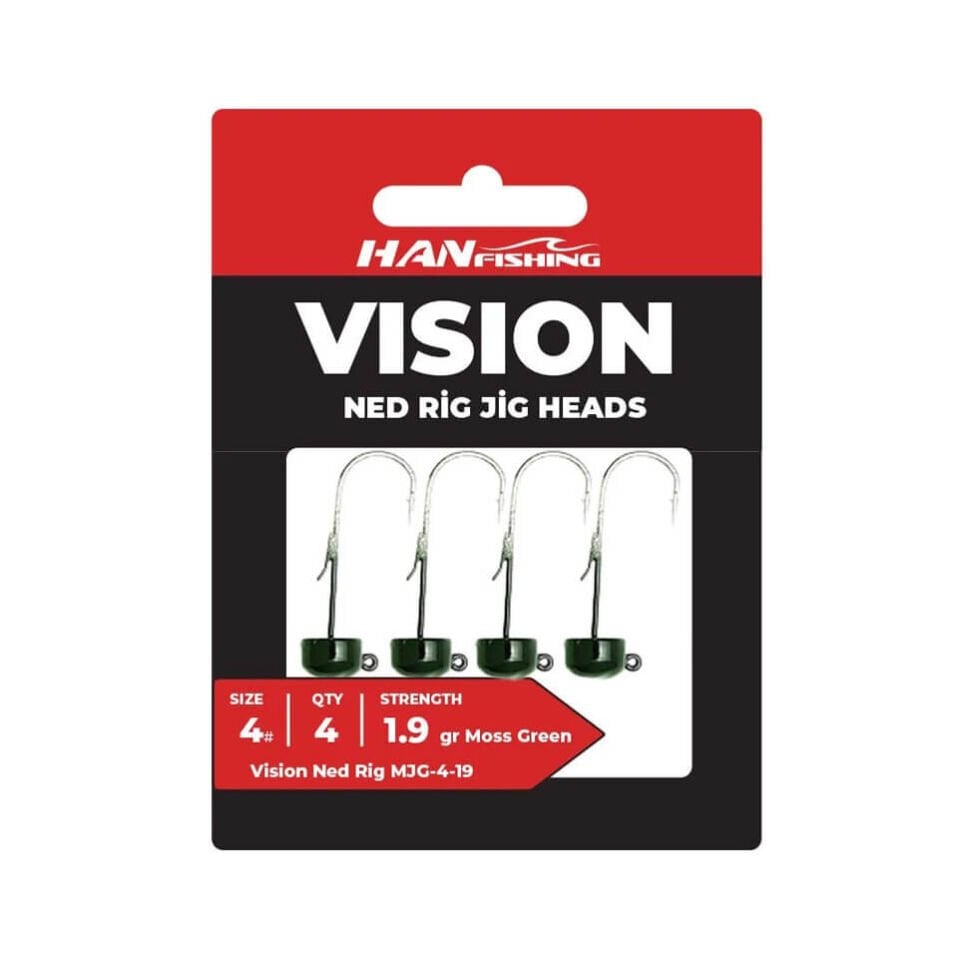 Hanfish Vision Ned Rig Moss Green Jighead