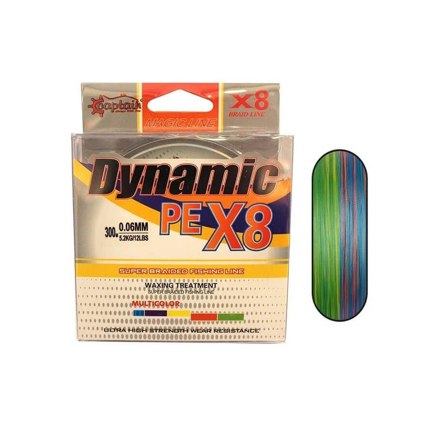 Captain Dynamic PE 8 Örgü İp Misina 300 mt Multi Color