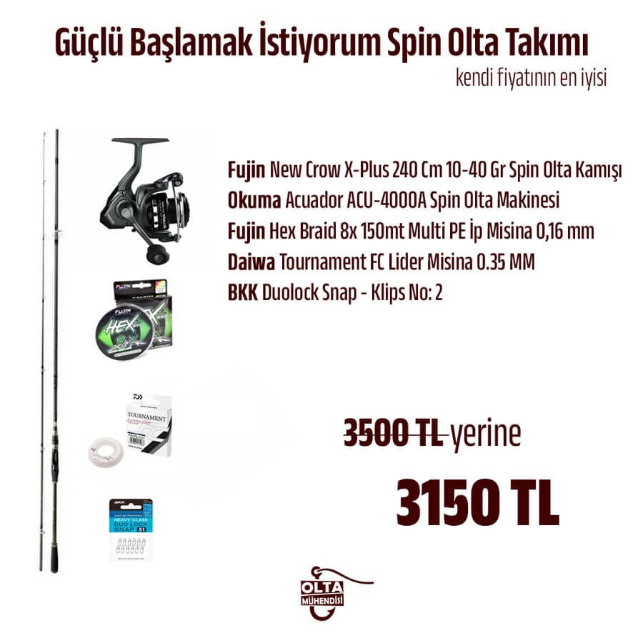 Güçlü Başlamak İstiyorum Spin Olta Takımı