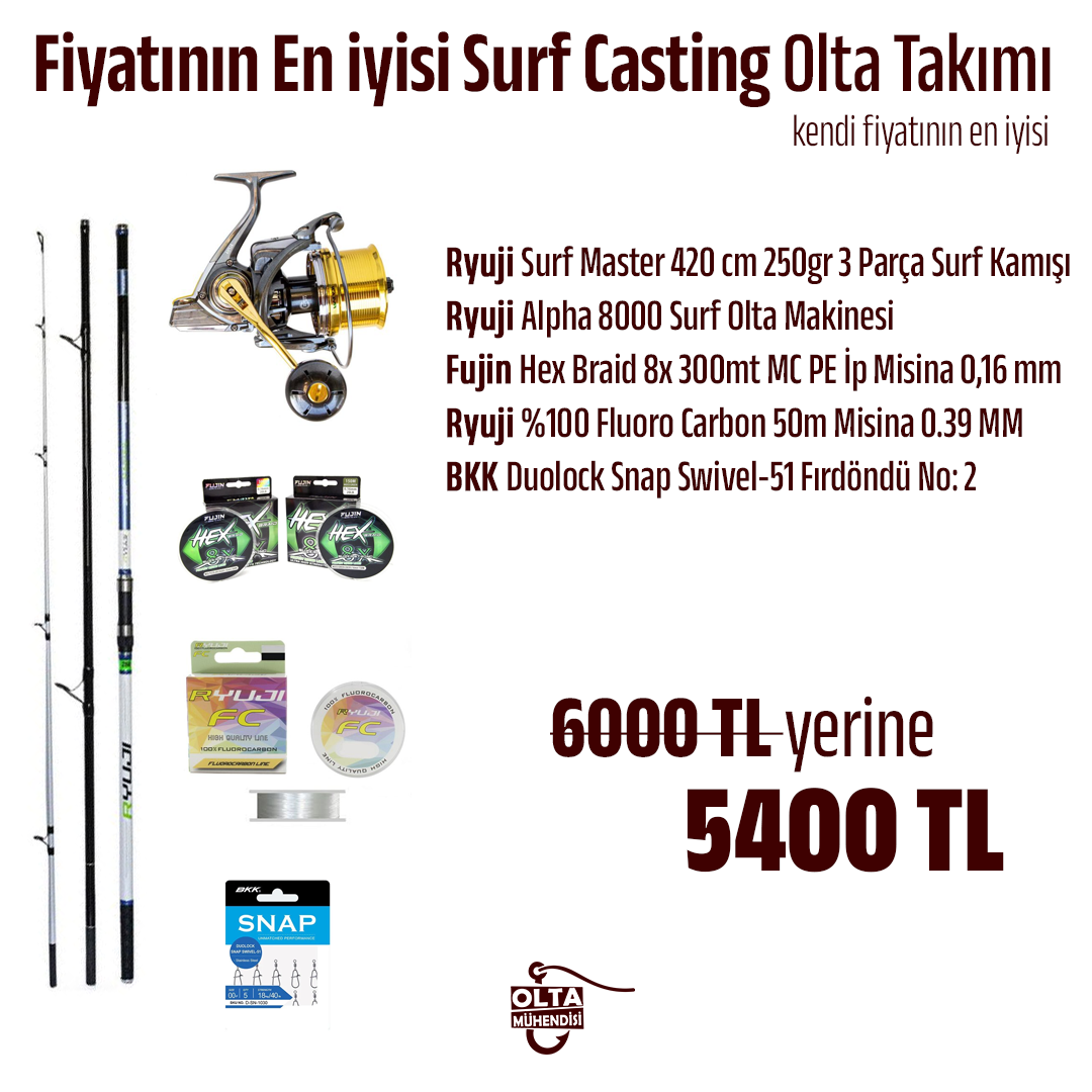 Fiyatının En iyisi Surf Casting Olta Takımı