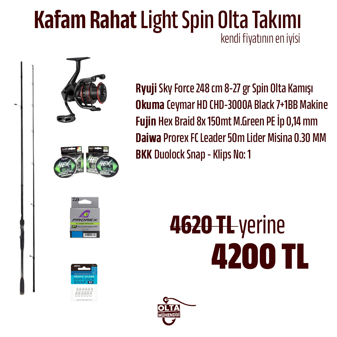 Kafam Rahat Light Spin Olta Takımı