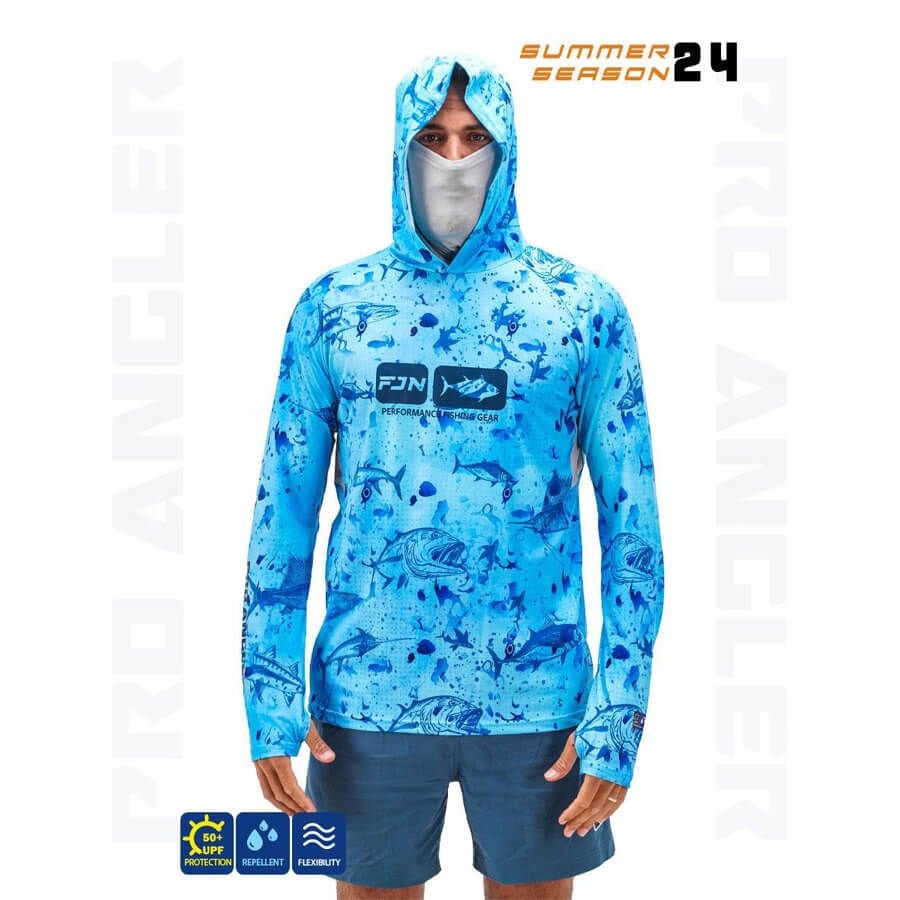 Fujin Pro Angler S24 Buff&Hoodie Blue Fish
