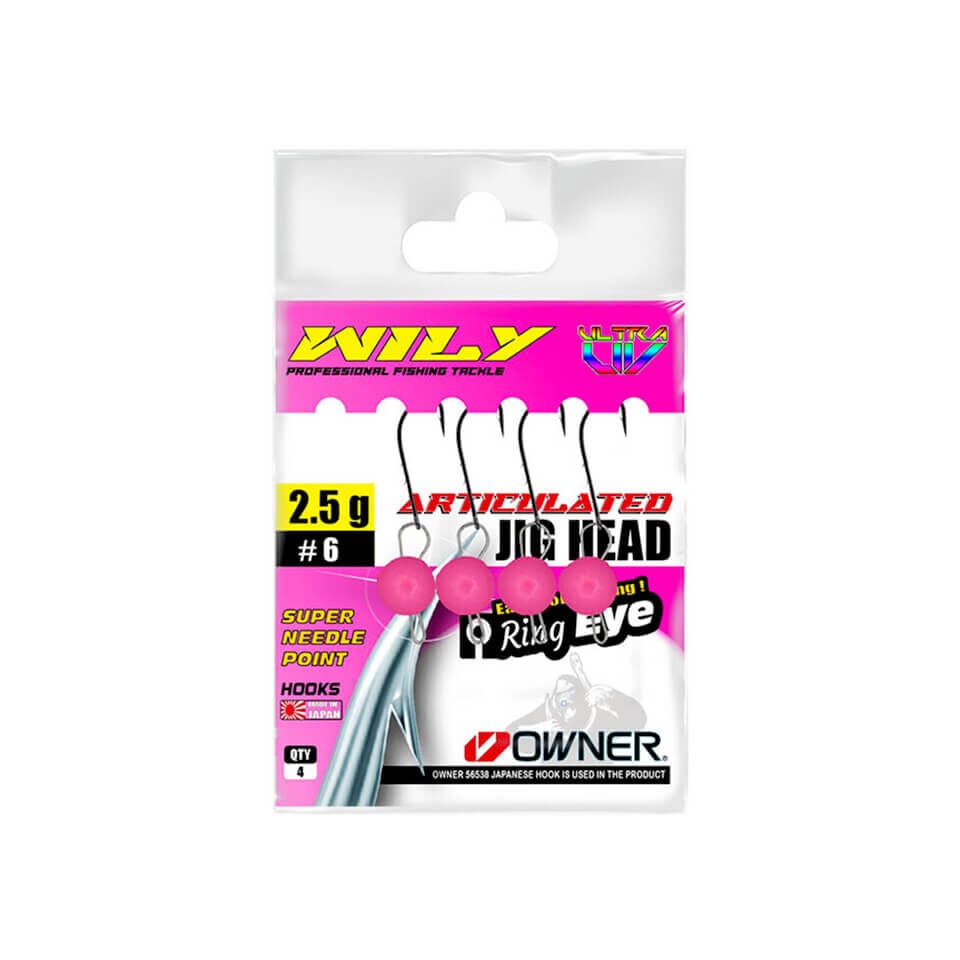 Wily Mafsallı Owner İğneli Pembe UV Jighead