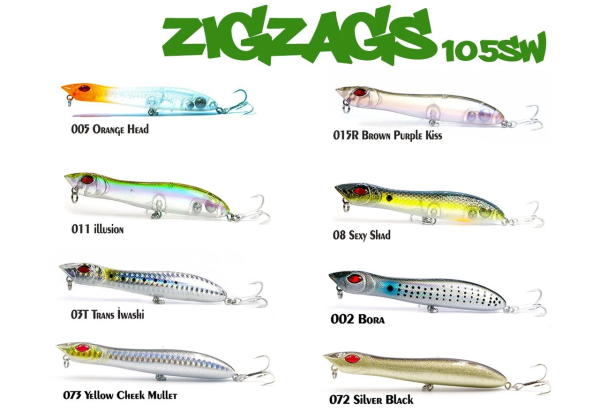 Fujin Zigzags 105sw 10gr Maket Balık 03T Trans Iwashi
