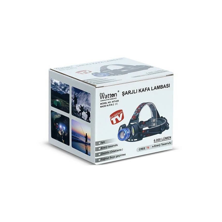 Watton WT-630 Cree T6 6000 Lümen Kafa Lambası