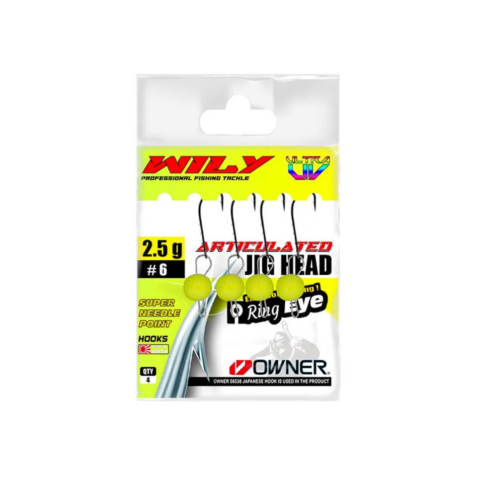 Wily Mafsallı Owner İğneli Limon UV Jighead