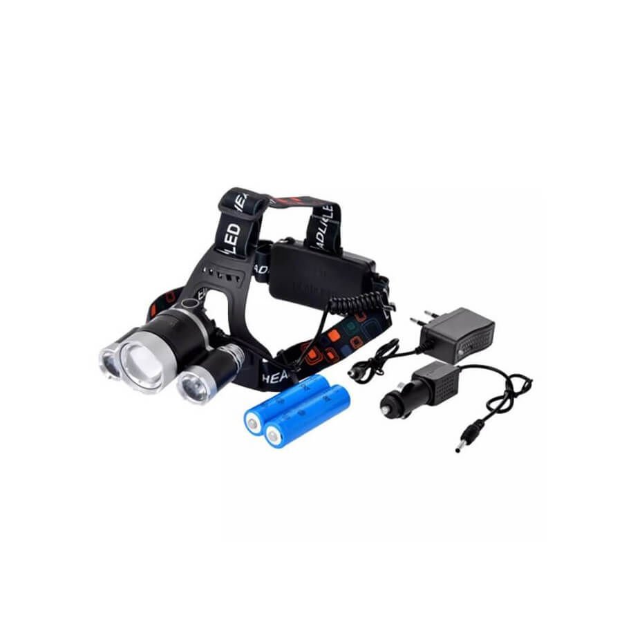 Watton WT-256 3 Başlıklı Şarjlı Kafa Lambası