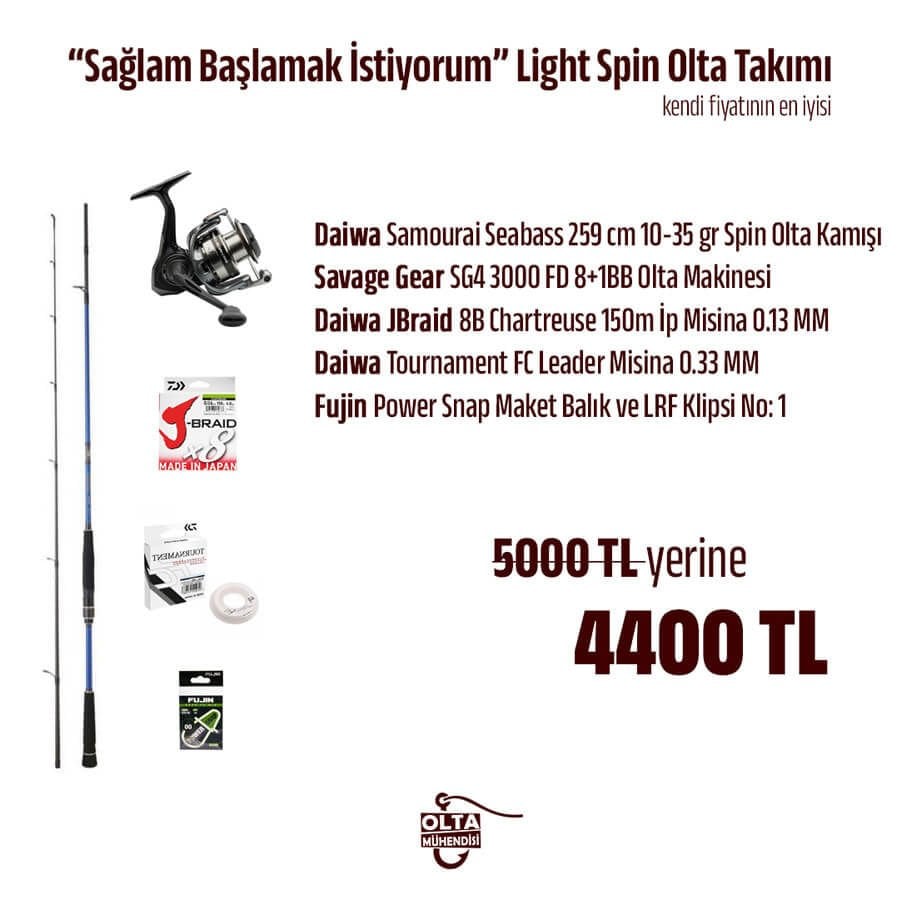 Sağlam Başlamak İstiyorum Light Spin Olta Takımı