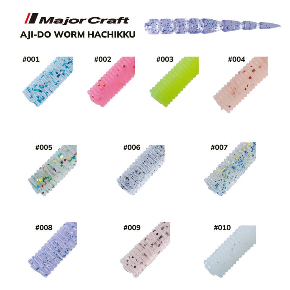 Major Craft Aji-Do Worm Hachikku 2'' 5 Cm Silikon Yem