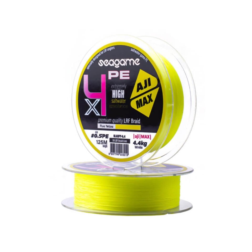 SeaGame Aji Max x4 PE 125 Mt Fluo Yellow İp Misina