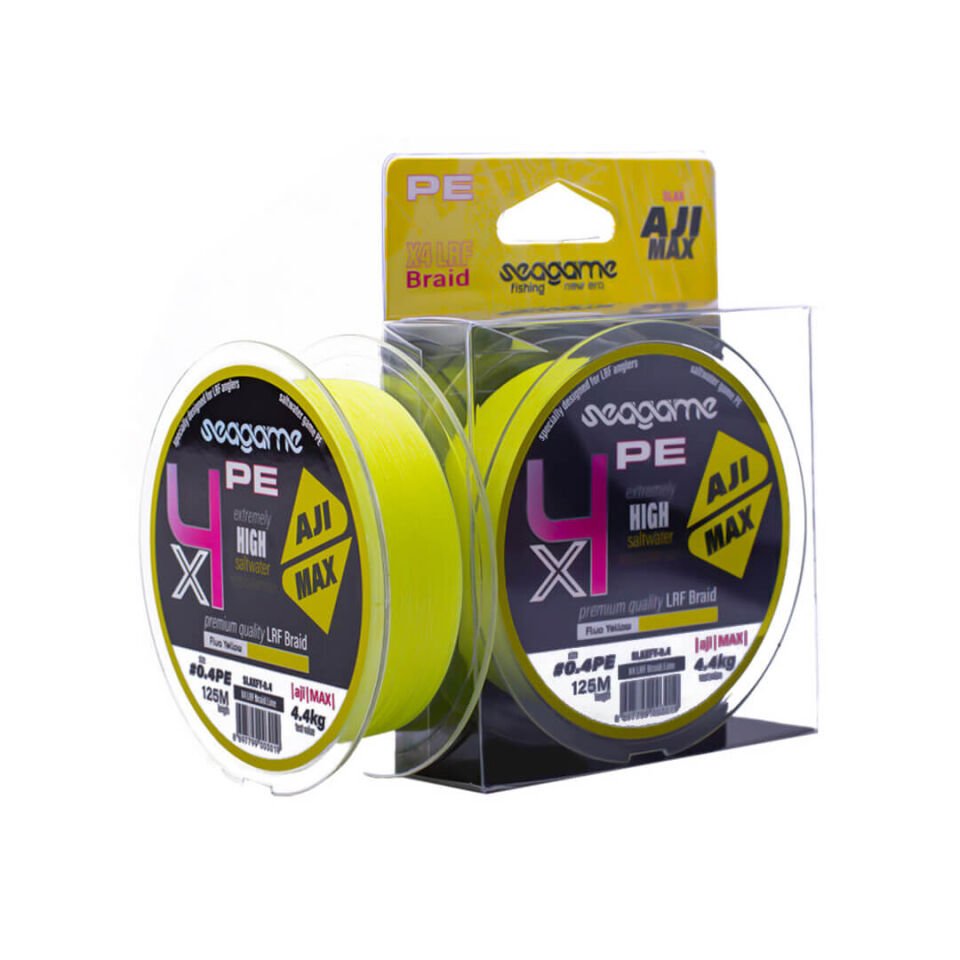 SeaGame Aji Max x4 PE 125 Mt Fluo Yellow İp Misina - Hızlı Kargo