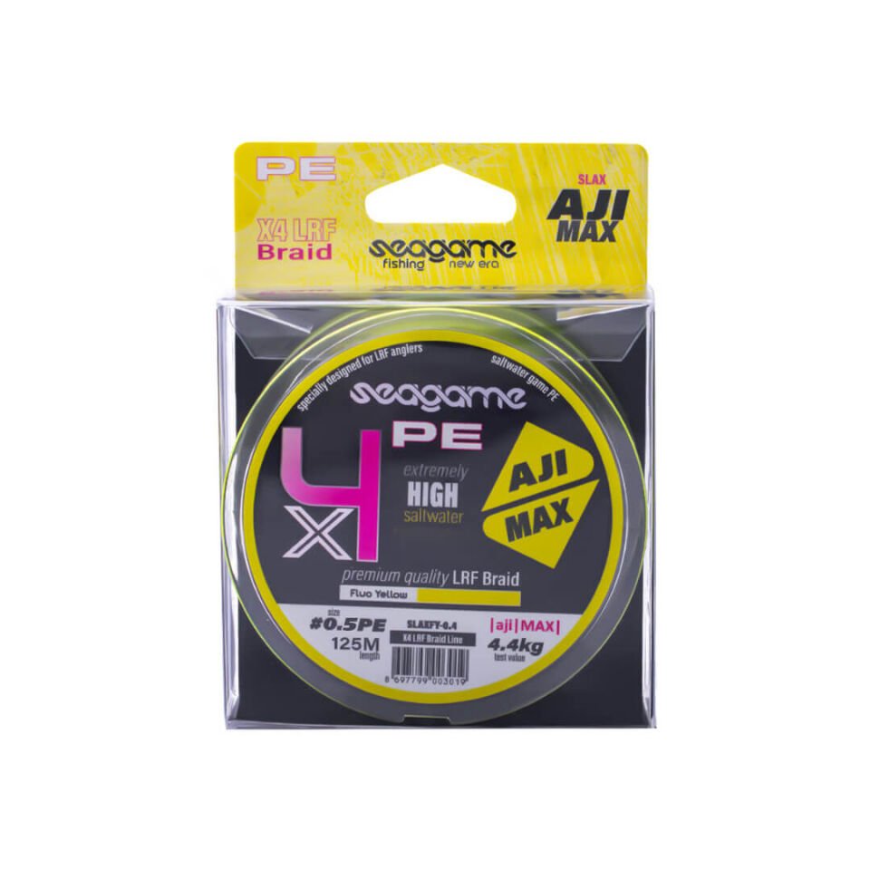 SeaGame Aji Max x4 PE 125 Mt Fluo Yellow İp Misina - Hızlı Kargo