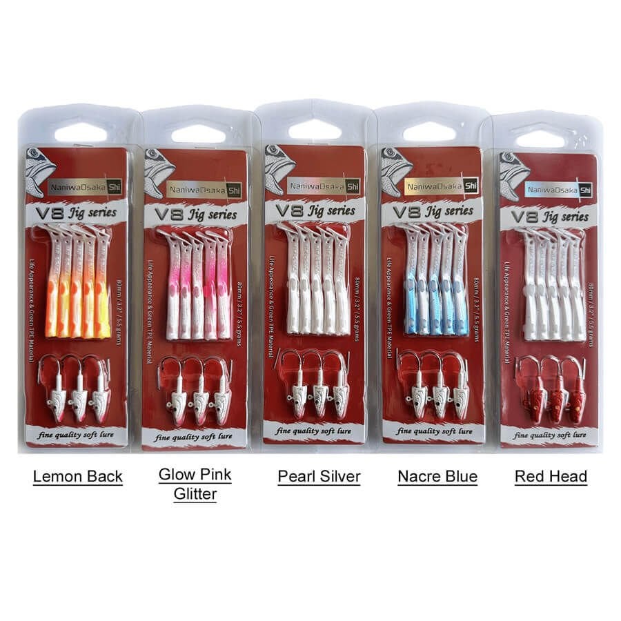 NaniwaOsakaShi V8 Jig Series 8 cm 5.5 gr Silikon Yem - Hızlı Kargo