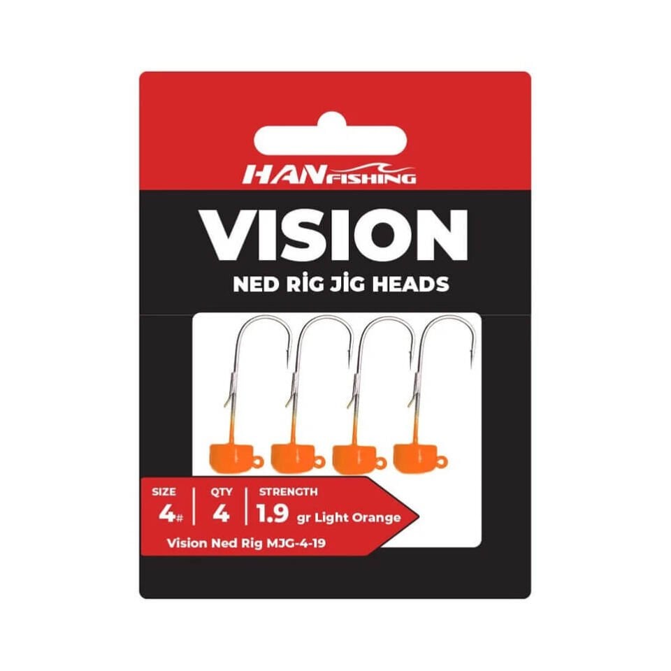 Hanfish Vision Ned Rig Light Orange Jighead