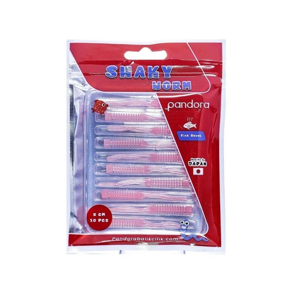 Pandora Shaky Worm 5 Cm Lrf Silikon Yem Pink Glow