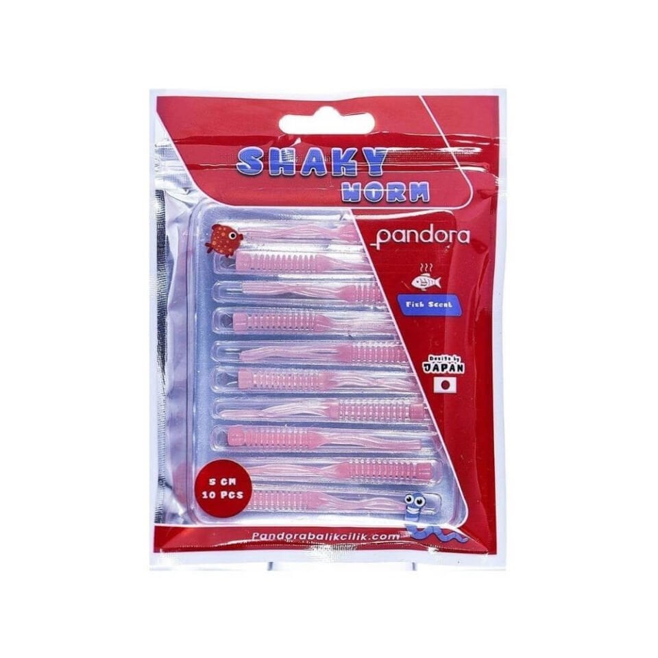 Pandora Shaky Worm 5 Cm Lrf Silikon Yem Pink Glow