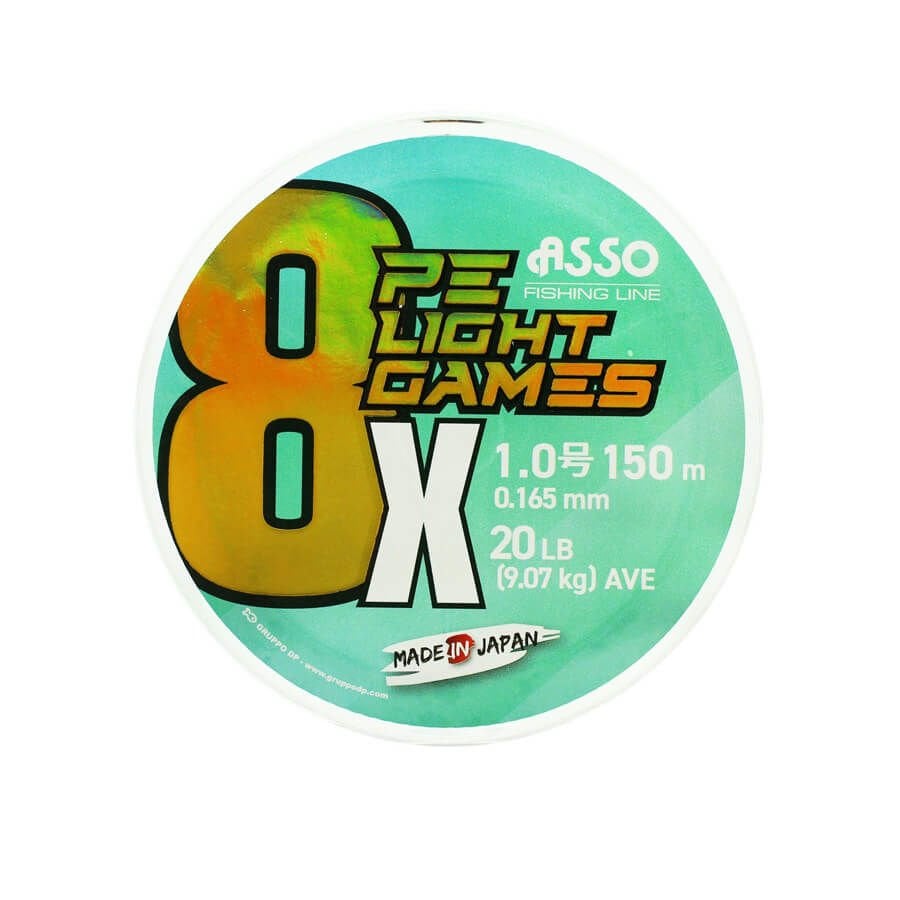 Asso 8X Light Games PE 8 Örgü Spin İp Misina 150mt Moss Green