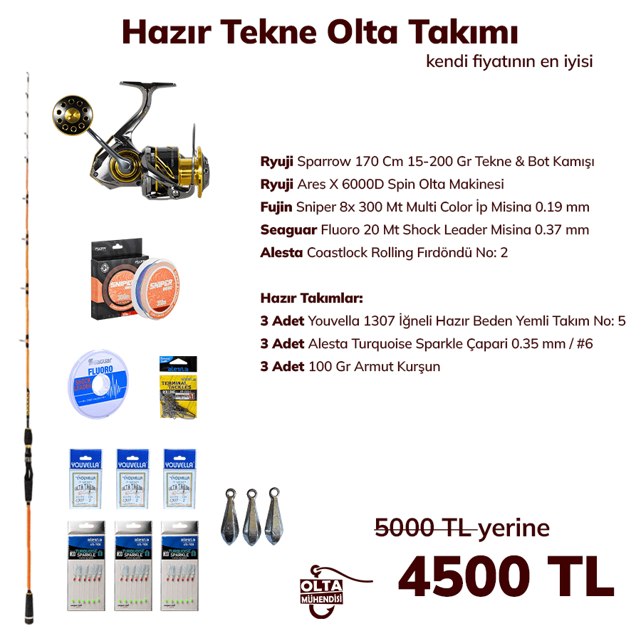 Hazır Tekne Olta Takımı