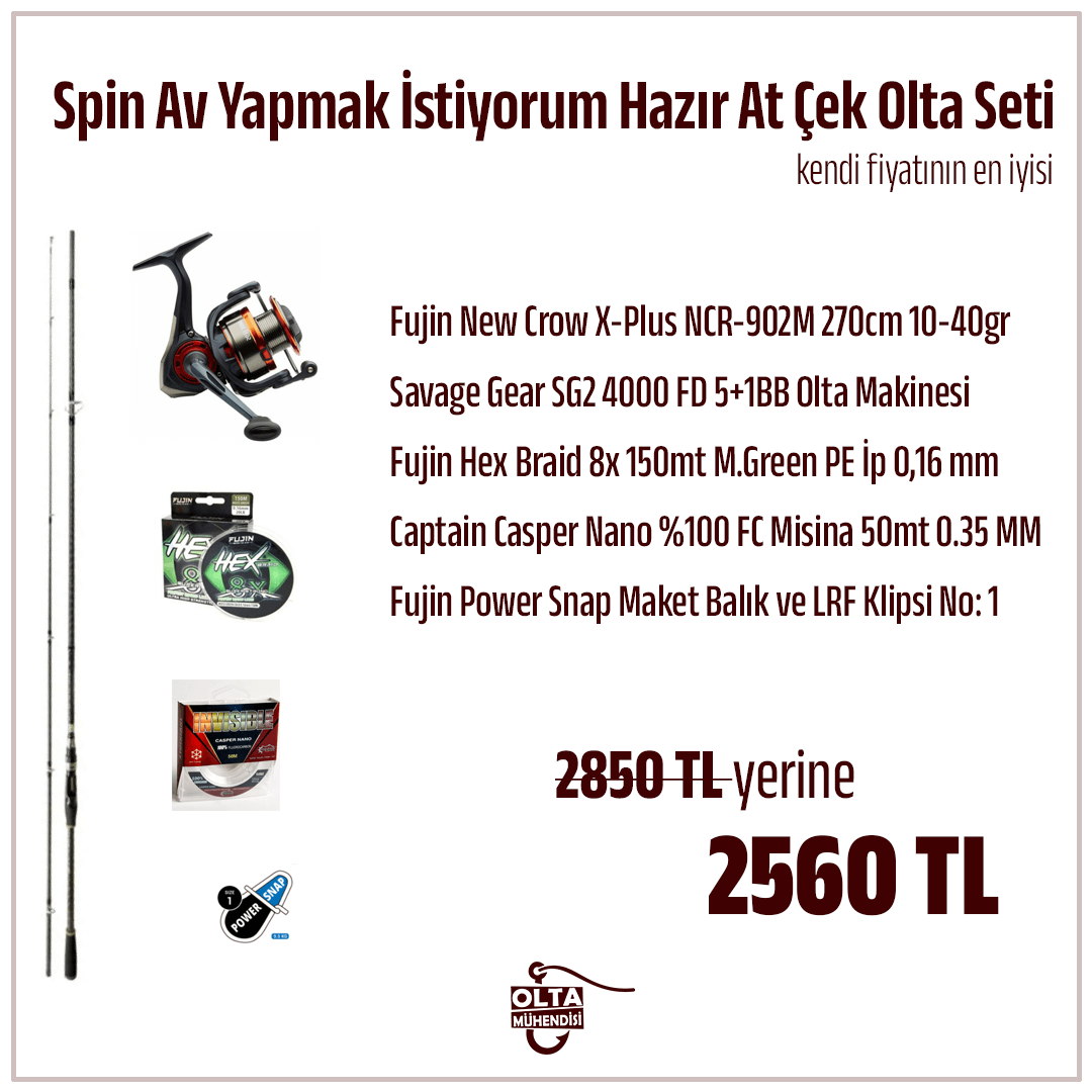 Spin Av Yapmak İstiyorum Hazır At Çek Olta Takımı