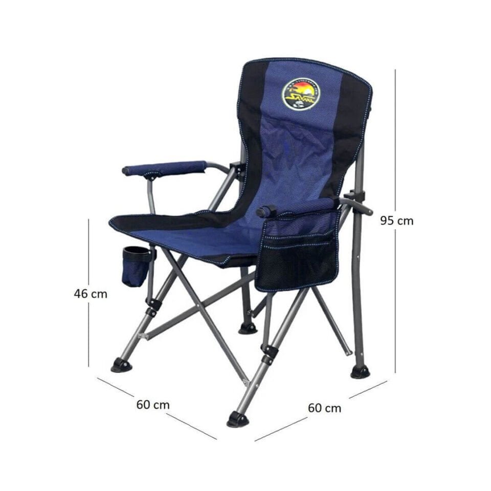 Savana Mavi Katlanır Kamp Sandalyesi