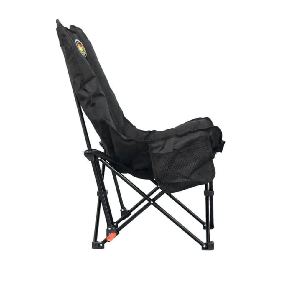Savana Katlanabilir Bel Korumalı Siyah Kamp Sandalyesi