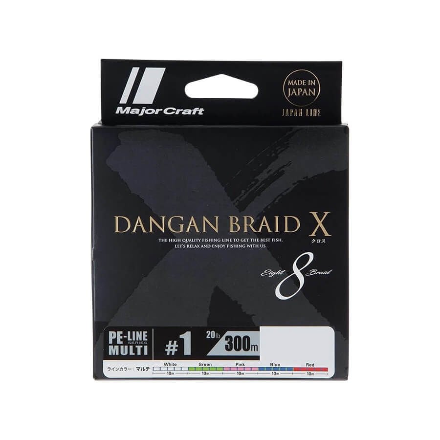 Major Craft Dangan X Braid 8x 300 Mt Multi Color İp Misina 4.0 PE