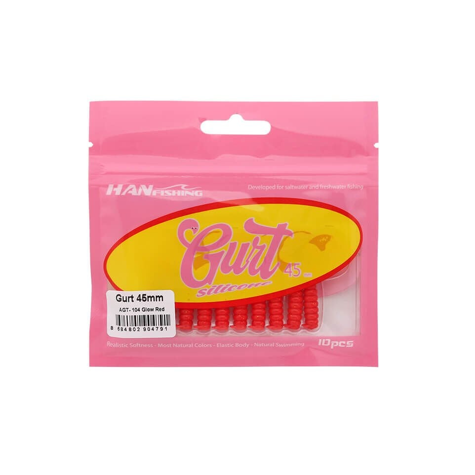 Hanfish Gurt 4.5 Cm Silikon Yem AGT-104 Glow Red