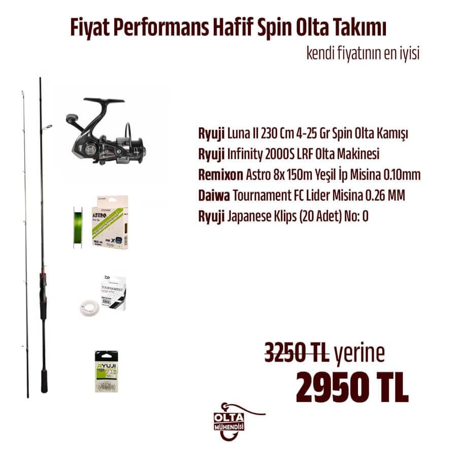 Fiyat Performans Hafif Spin Olta Takımı