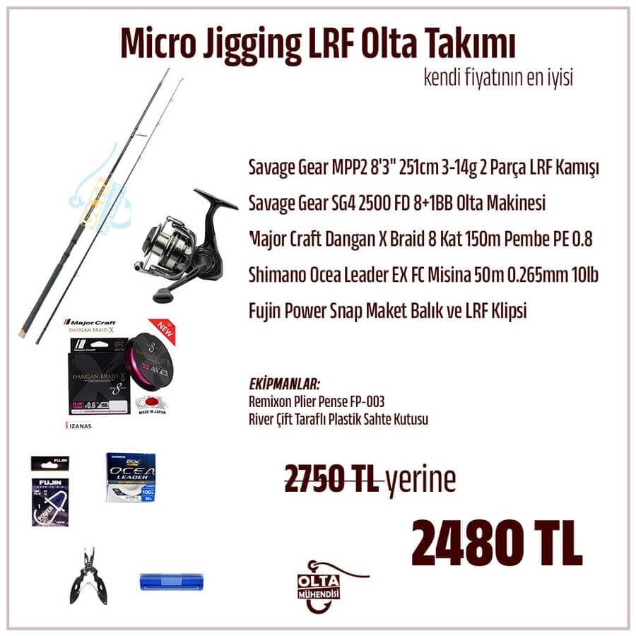 Micro Jigging LRF Olta Takımı Seti