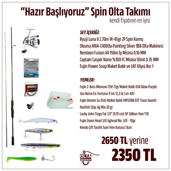 Hazır Başlıyoruz Spin (At-Çek) Olta Takımı