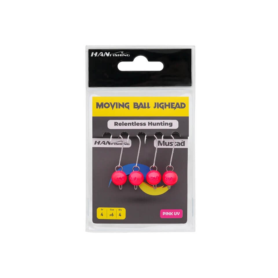 Hanfish Moving Ball Pink UV #6 Mafsallı Jighead