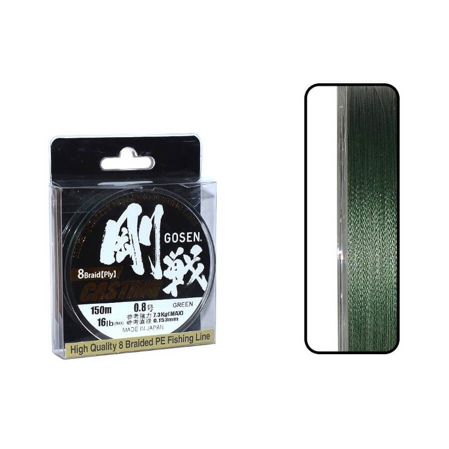 Gosen W8 Casting 150 Mt Yeşil İp Misina 0.8 PE