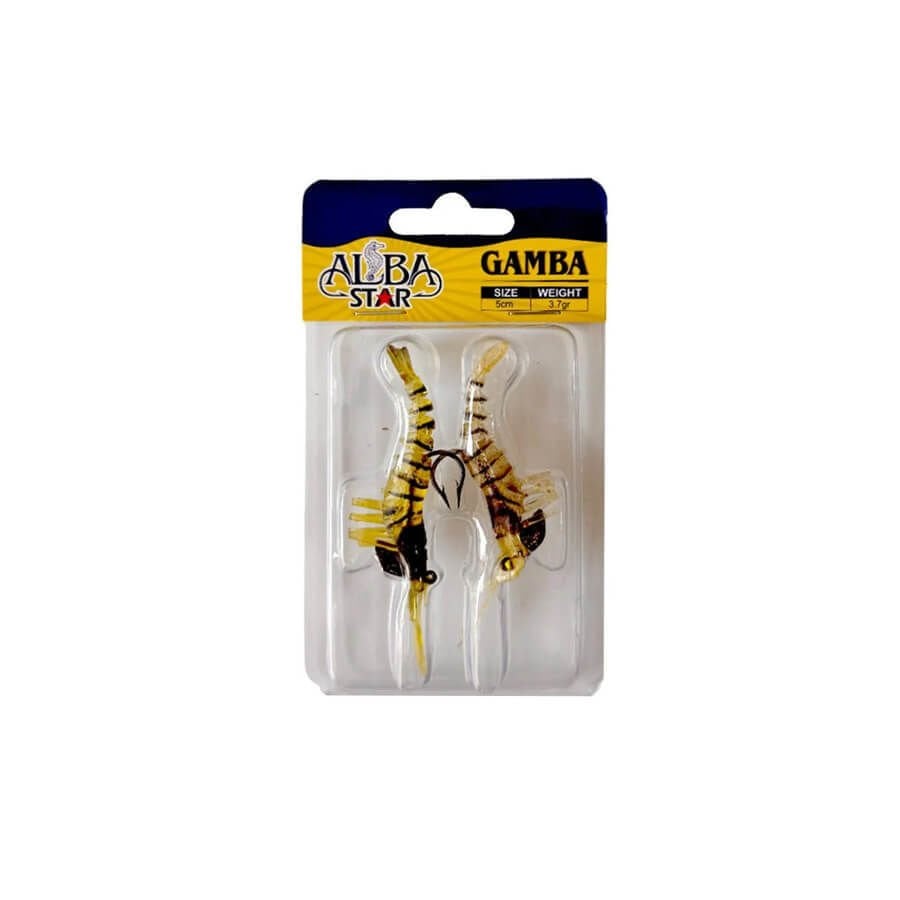 Albastar Gamba 5 cm 3.7 gr 2li Kombo Silikon Karides
