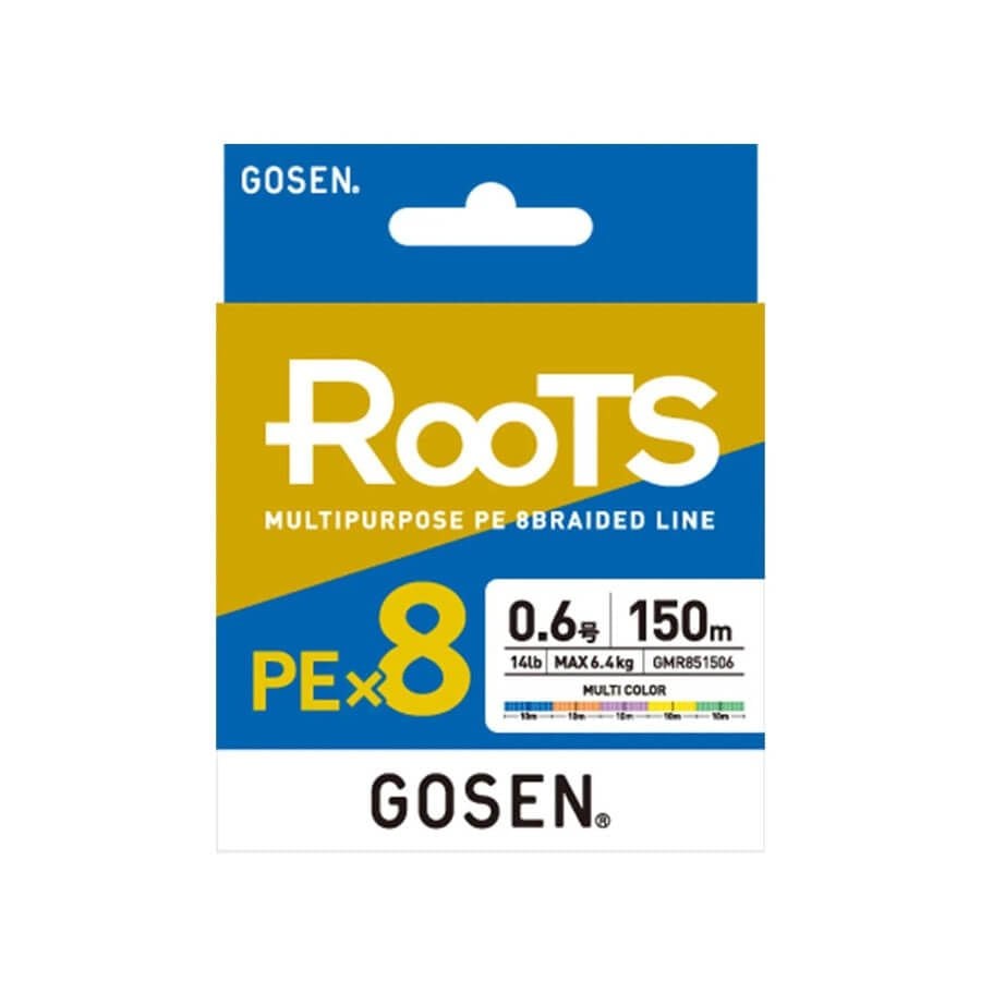 Gosen x8 Roots PE 8 Örgü Spin İp Misina 150mt Multi Color