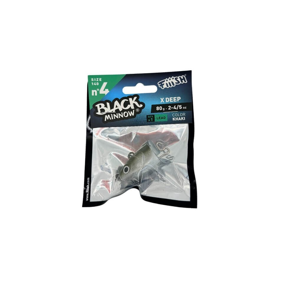 Fiiish Black Minnow BM140/4 BM1339 Extra Deep 80 Gr Jig Head - Kaki