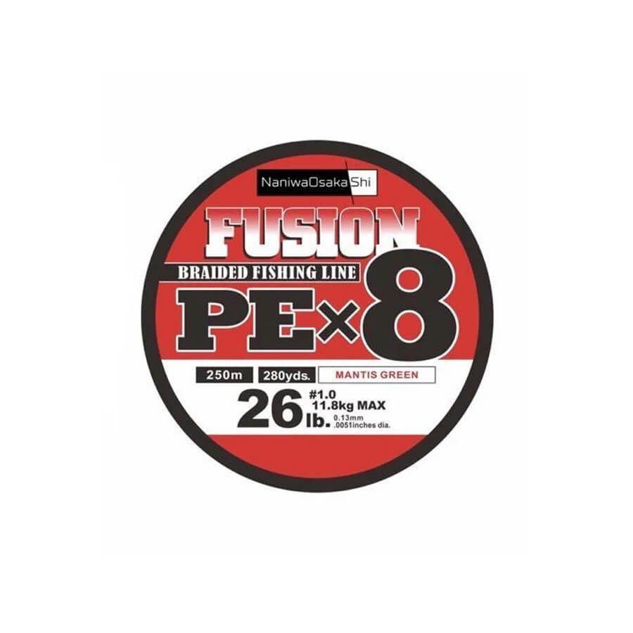 NaniwaOsakaShi Fusion 8X PE Braided Fishing Line 250mt 0.10 mm