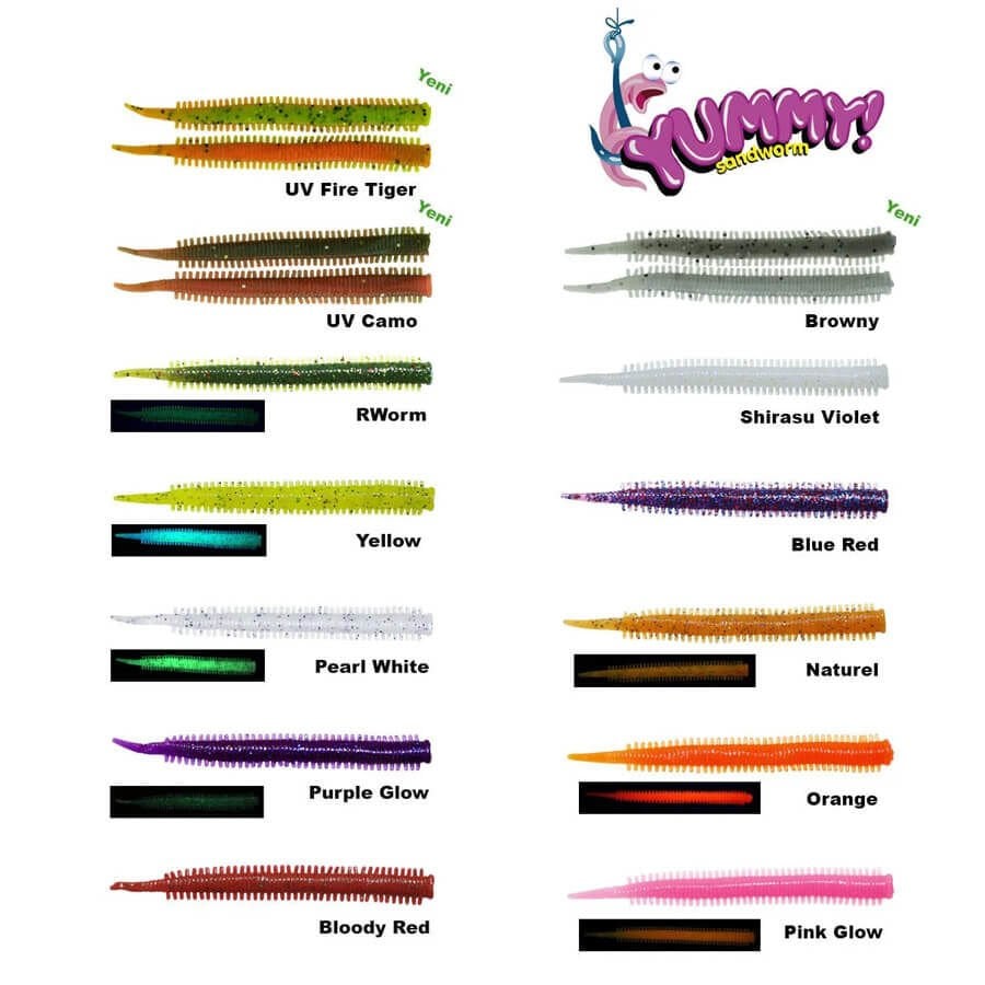 Fujin Yummy Sandworm 7 cm LRF Silikon Yem