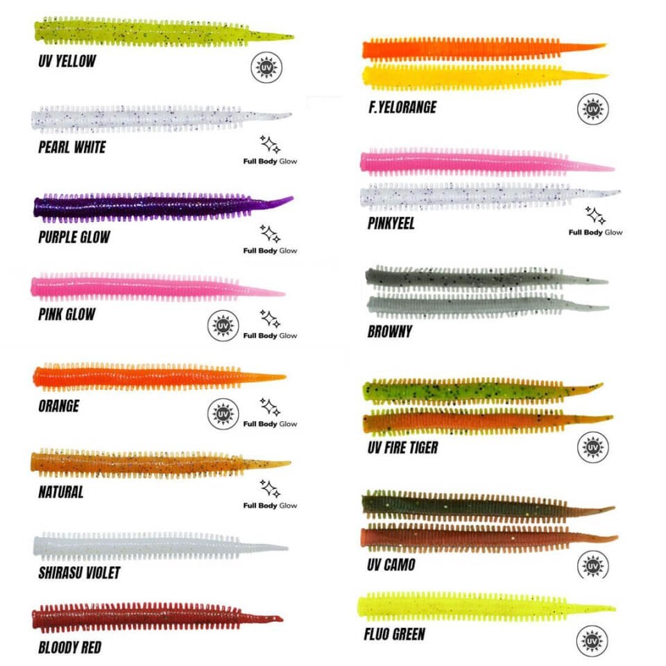 Fujin Yummy Sandworm 7 cm LRF Silikon Yem Pearl White Glow